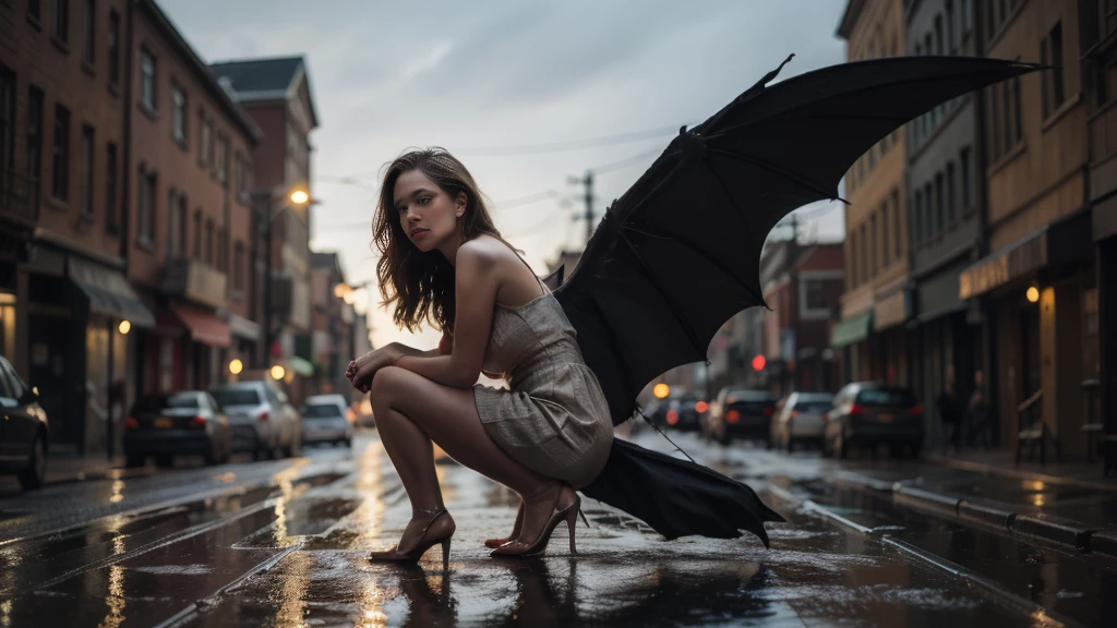 (smaug drahthaar), woman in pink dress squatting down on a brick sidewalk taking a picture, checking her cell phone, a photorealistic shot. [8K, Best Quality, Masterpiece, Ultra High Resolution, (highly detailed CG unity 8k wallpaper), (best illustration), (best shadows), isometric 3D, octane rendering, ray tracing, highly detailed, (wide panoramic view: 1.1), (Best quality, 4K, 8 k, A high resolution, masterpiece:1.2), absurdity, masterpiece, ultra detailed, (realistic, photorealistic, photorealistic:1.37), complex parts, HDR, (complex parts:1.12), (hyper detailed, hyper realistic, Soft lighting, spicy:1.2), beautiful figure, Magnificent Anatomy, (complex part, Hyper detailed:1.15). Blurred foreground., (backlit), realistic, masterpiece, high quality, brightness, chromatic aberration, by Jeremy Lipking, 8k uhd, smoke, shadows, contrast, clear sky, looking_at_viewer, (warm hue, warm tone), high details, natural skin pores].