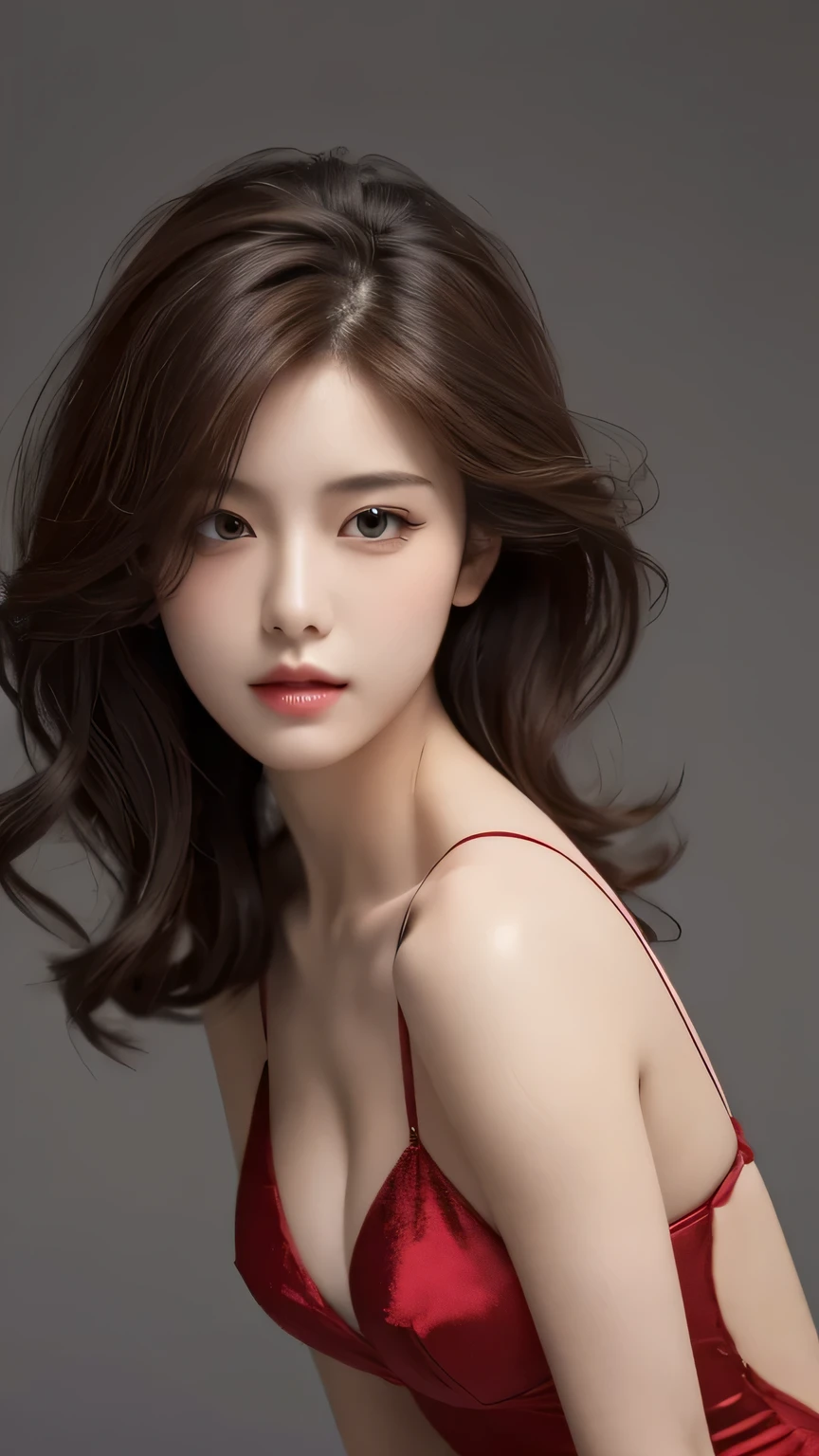 Highest quality, shape, Very detailed, In detail, High resolution, 8k wallpaper, Perfect dynamic composition, Beautiful details, (Body Strap),Random Hairstyles, Perfect Anatomy,Center of chest, Natural color lip, Random sexy poses,Woman with perfect body,devil