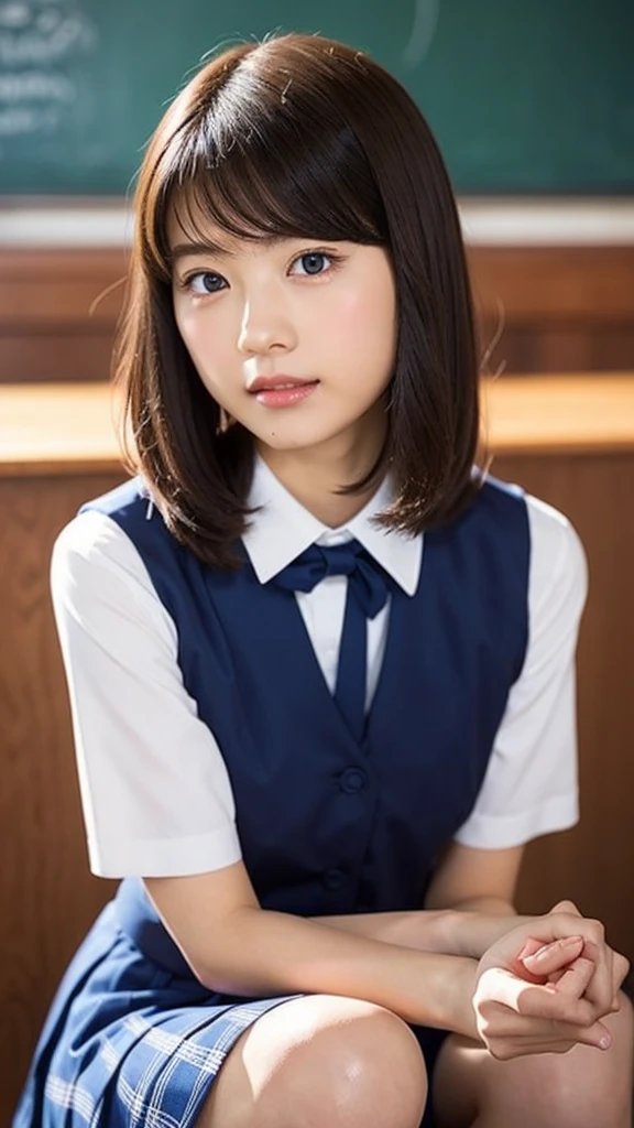 1girl,独奏,best quality,masterpiece,illustration,an extremely delicate and beautiful,CG, school girl,uniform
