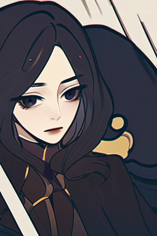 ((Лучшее качество)), ((шедевр)), (подробный), Draw a girl with a black face