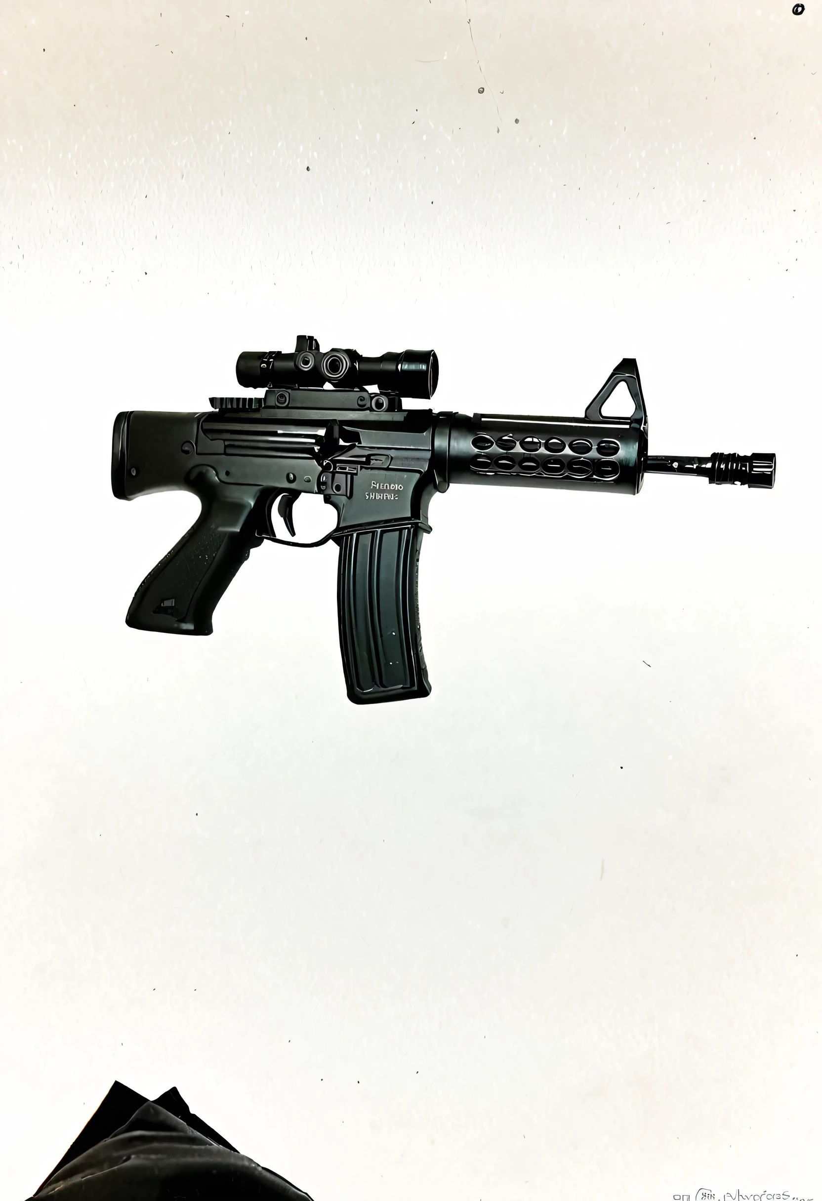 Generates a very realistic image of the micro-Uzi submachine gun