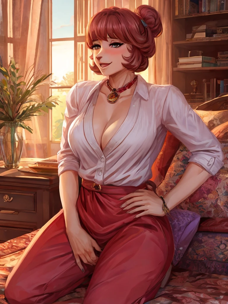 libido , Clothing erotica , Seduce , (Show secretly:1.3) , Pleasure , loose body mom's Afternoon , Itching in the groin
