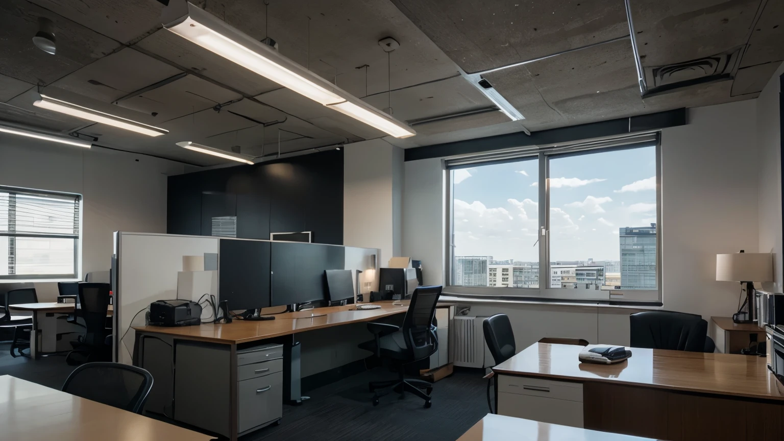 4k wallpaper of an office