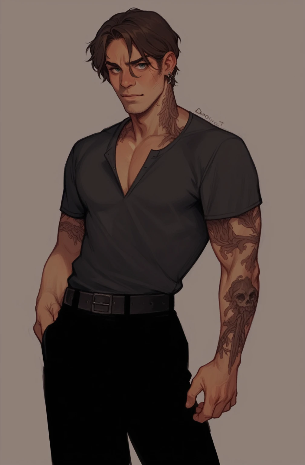 Generate this image by making it an original version for a book character. Make him a worrier prince by choosing the right clothes. Make his eyes green. Don’t change his face features. Realistic picture.