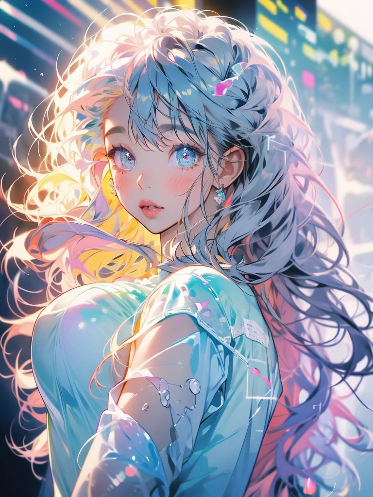 delicate　Big eyes　I have long hair　Cute girl　Pastel color clothes