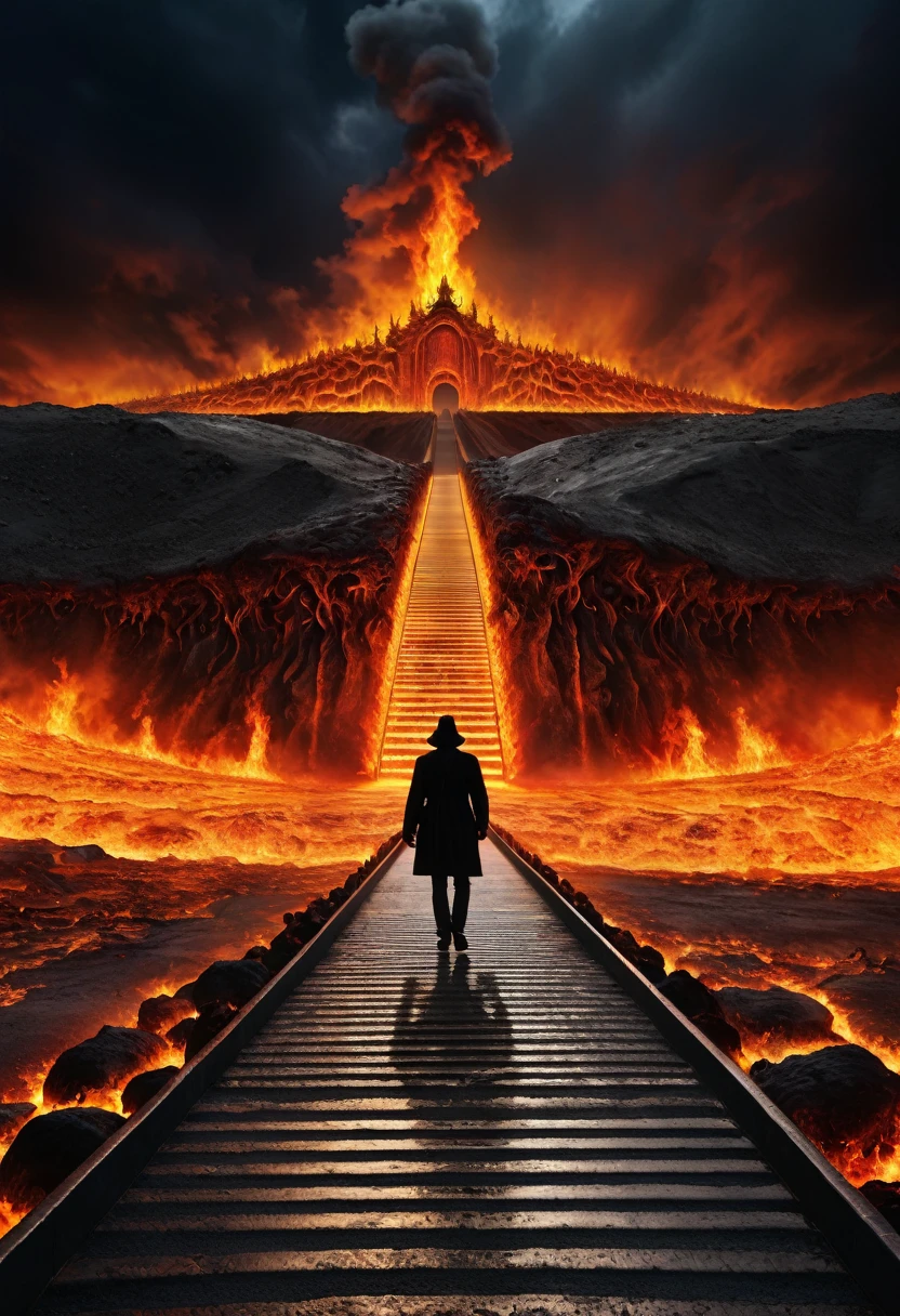 The road to the gates of hell　Traveler from behind