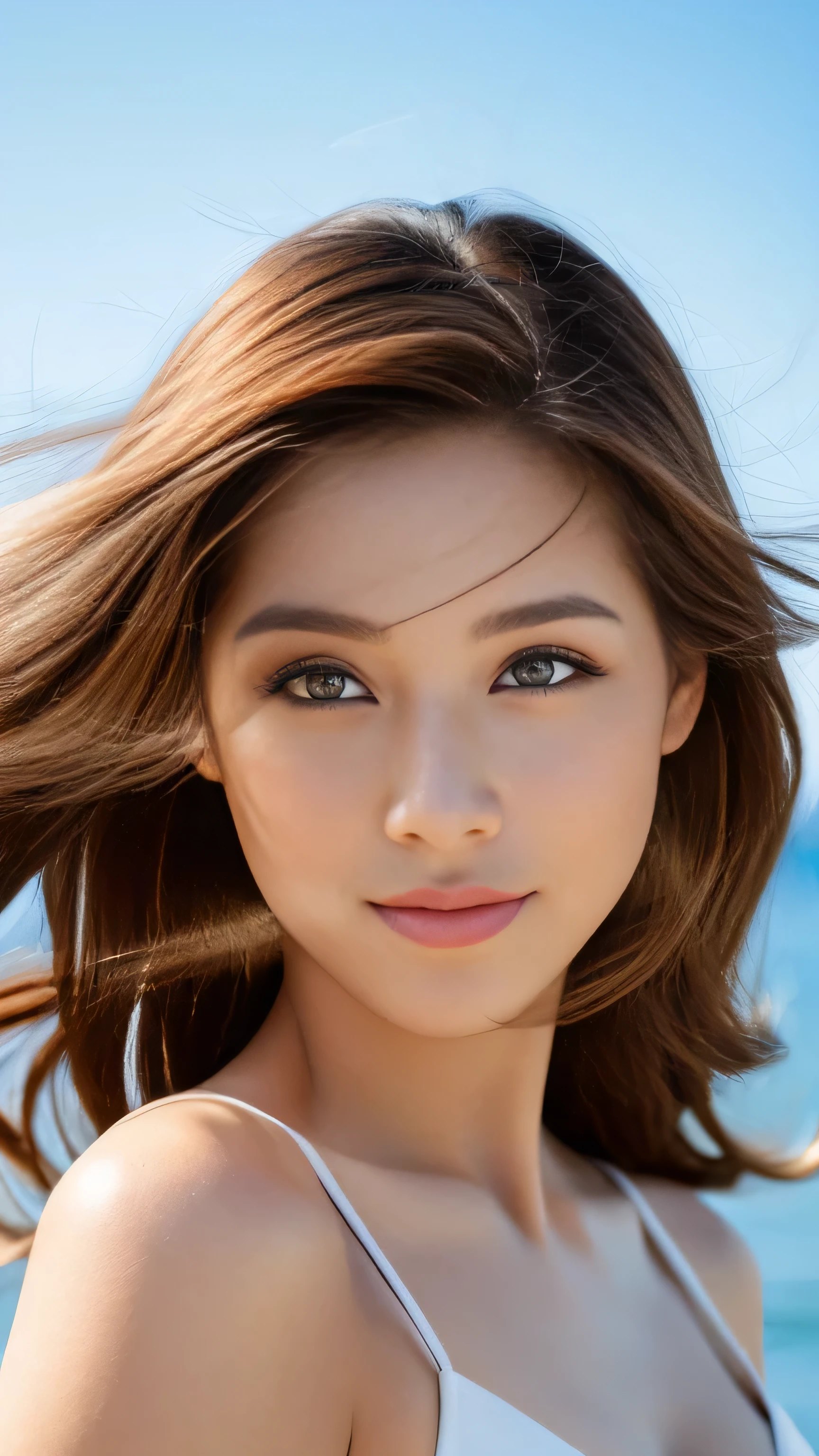 (32K:1.5), 1 girl,A light smile,whole body,Simple Background, (Realistic:1.4), (random nationality actress:1.3),
(Great random nationality beauty:1.4), (The ultimate beauty:1.4), Masterpiece,4k,8k,(Masterpiece,Ultra-high resolution:1.5),(Masterpiece,Photorealistic:1.5),Masterpiece,Fine grain,Masterpiece,Detailed face, perfectly balanced face, Looking at the camera, Hair blowing in the wind, Beautiful porcelain-like skin, Beautiful Eyes, Ring-shaped eyes,