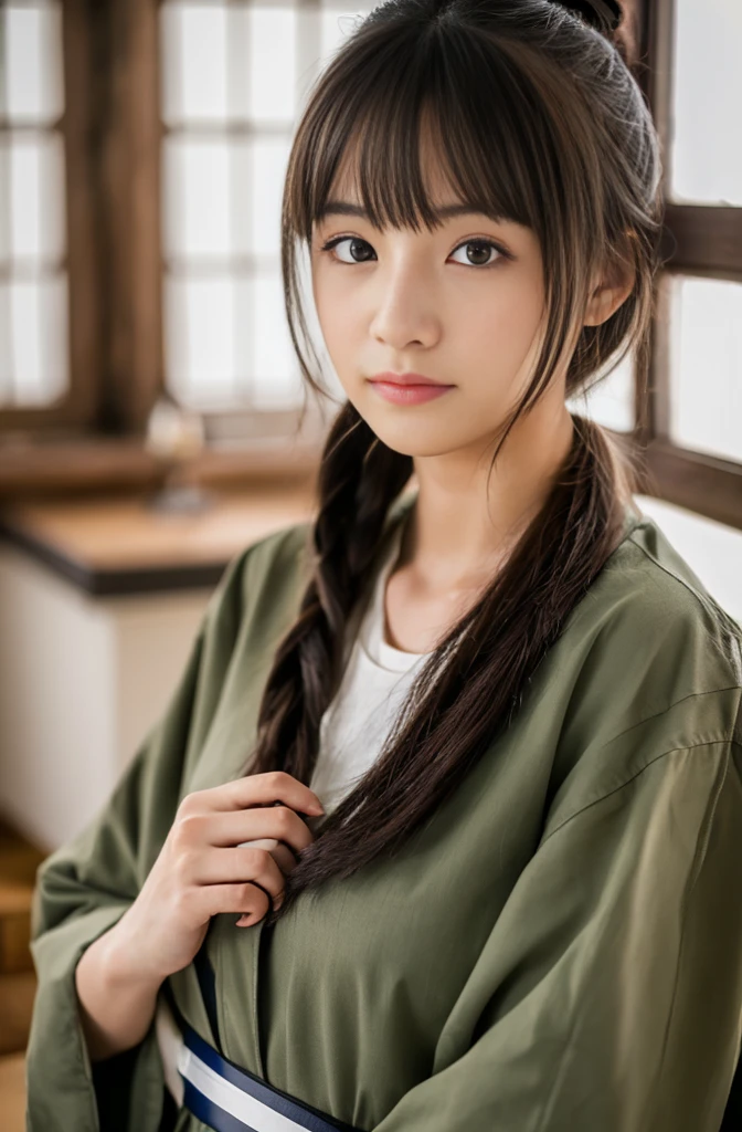 (highest quality, 8K, masterpiece :1.3)), Beautiful Japanese girl in her early s、Sentai heroine's pink costume、Being captured by the enemy、Glaring at the enemy