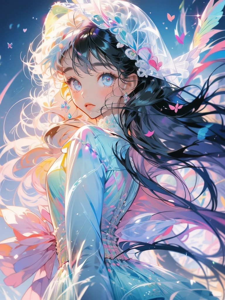 delicate　Big eyes　I have long hair　Cute girl　Pastel color clothes