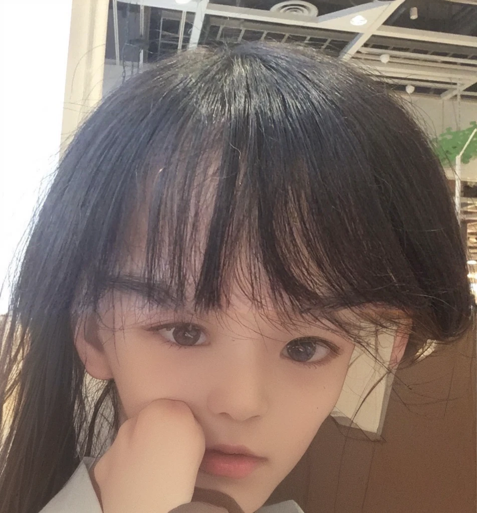 ((NECK LACE)), ((GOTHIC BLACK EYELASHES & LIPS)), ((BLACK LIPS)), ((very shorthaircut)), adorable, 1 girl, (face to face), 10 years old, baby face, happy, half body portrait, (face details: 1), (eye details: 1), ((tiny breasts)). ((croptank)), ((net stockings)), lingerie ((red mini))