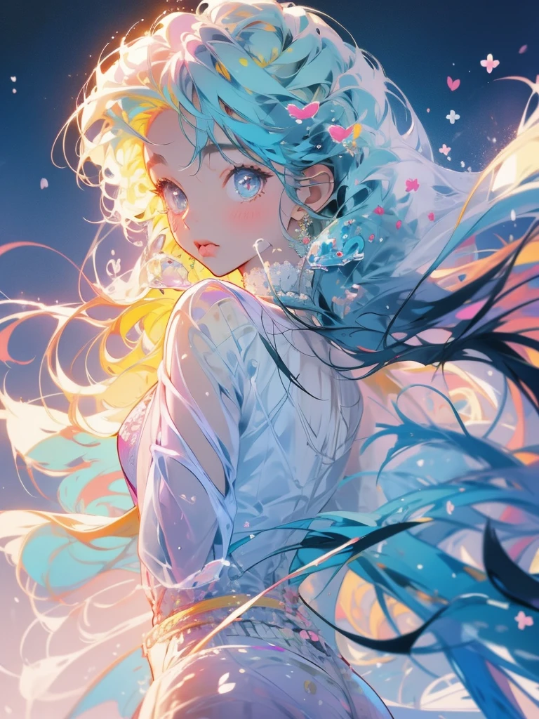 delicate　Big eyes　I have long hair　Cute girl　Pastel color clothes