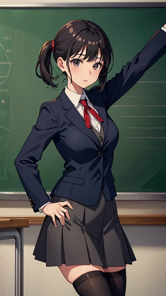 woman、teacher、classroom、blackboard、stockings、Tight Skirt、suit、大人のwoman