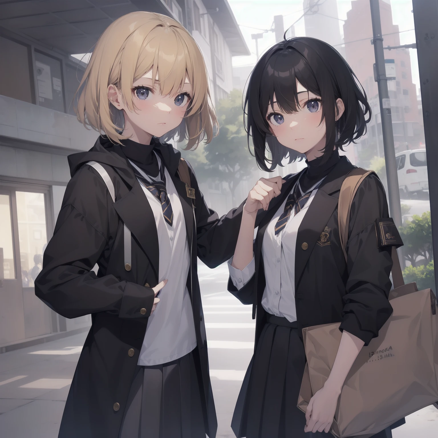 ultra-absurdres-Top quality by artist God, ultra-detailed, high resolution, anime moe artstyle, best anime 8k konachan wallpaper, pixiv contest winner, pool:2810, perfect anatomy,break, 1girl, (Please draw a girl walking sleepily to school alone. )break,(Solo,little female, 13-year-old:1.3),Full limbs, complete fingers,a junior high school student, (very short hair), short cut, flat chest, , small butt, small black eyes, beautiful detailed eyes, well-proportioned iris and pupils, expressive eyes, highres detailed hair, soft expression, salor school_uniform, sailor collar, serahuku, bow, pleated skirt,(Detailed Lighting), (Detailed background), in the School commute route. break,super detailed skin, Best cinematic lighting powered by famous artist, 8k,beauty illustration,photoshop_(medium),very aesthetic,break,((artist:sincos )), artist:clamp ,artist:carnelian ,artist:kantoku ,
