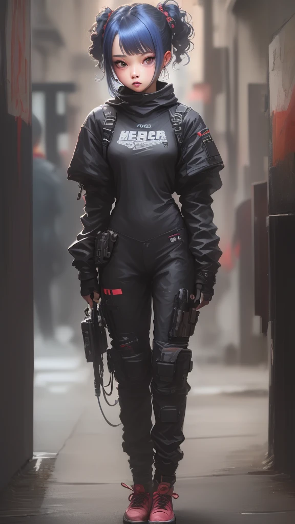 hightquality、masterpiece、ultra res、a beauty girl、beautiful girls face、cute girl face、、cyberpunked、Wear cyperpunk clothes、full body Esbian、Famous actresses of Japan、Very beautiful face、A sexy