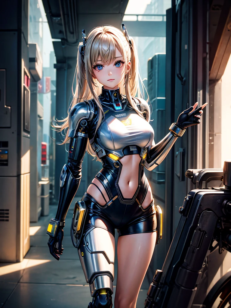 Highest quality,Highest Resolution,beautiful girl,Android,metallic,Mechanic,cyborg,