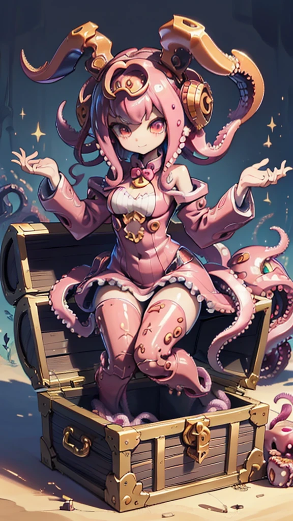 Treasure Box Monster女孩，Fantasy style background，Dungeon Background，The lower body is a box的女孩，Close-up above the waist，Upper body close-up，full身材，full体态，Big breasts，Big breasts，cute，full，Girl with a treasure chest in her lower body，Tentacles，Tentacles，Tentacles，Tentacles，Tentacles头发，装满Tentacles的宝箱，Dungeon Background，Pink skin，粉色Tentacles头发，Pink Hair，Gummy，Mucus质感头发，Slime textured hair，Slime texture body，Pink body，Pink body，Pink skin，Pink complexion，Dungeon Background，装满Tentacles的宝箱，Tentacles怪宝箱，Treasure Box Monster，Treasure Box Monster女孩，The lower body is a treasure chest，Treasure Chest Lower Body，Put the lower body in the treasure chest，The lower body is a box，Treasure Box Monster，Treasure Box Monster，Treasure Box Monster，Treasure Box Monster，Girl in a treasure chest，下半身Girl in a treasure chest，Tentacles，Tentacles，Tentacles怪，Tentacles头发，Mucus，Tentacles头发