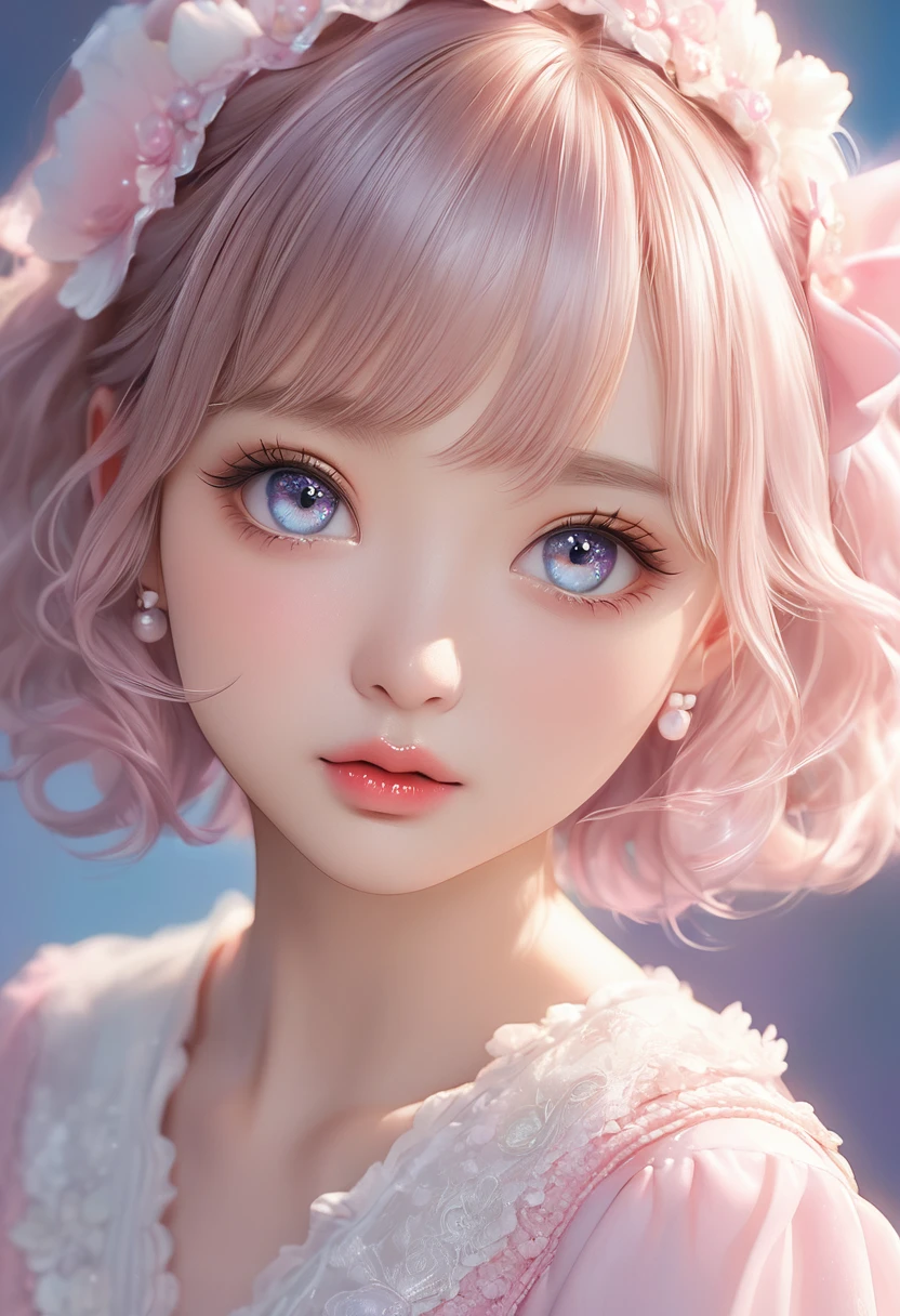 (best quality,4k,8k,highres,masterpiece:1.2),ultra-detailed,(realistic,photorealistic,photo-realistic:1.37),1girl,cute kawaii girl,kawaii face,beautiful detailed kawaii eyes,beautiful detailed kawaii lips,extremely detailed kawaii face and eyes,long eyelashes,kawaii outfit,adorable,pastel colors,soft lighting,dreamy,elegant,ethereal