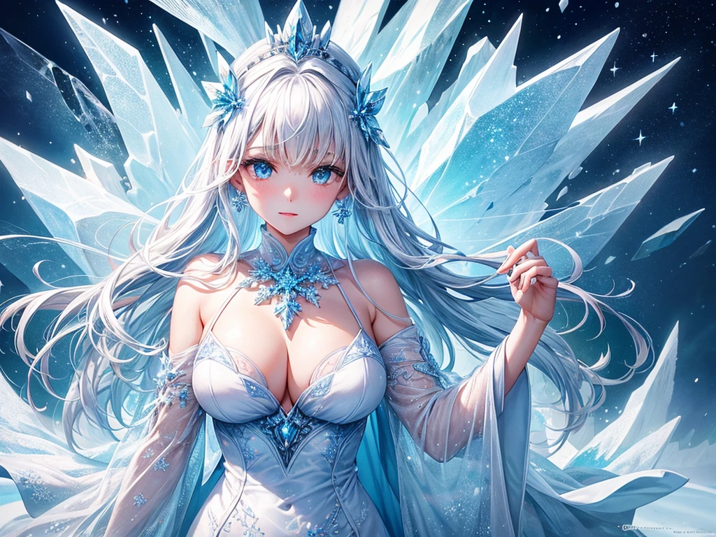 Each snowflake glistens in delicate patterns, icebergs reveal towering sculptures, and glaciers display intricate formations. This awe-inspiring artwork captures the beauty of winter in a breathtaking photograph. The intricate details of each snowflake are highlighted, while the majestic grandeur of the icebergs and glaciers is showcased in stunning clarity. The image is of such high quality that viewers are transported into a world of frosty wonder and icy beauty.