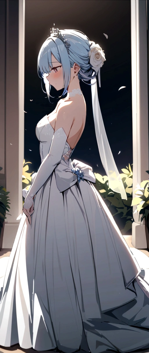 masterpiece, best quality, SeeleV4, 1girl, solo, ((wedding dress))