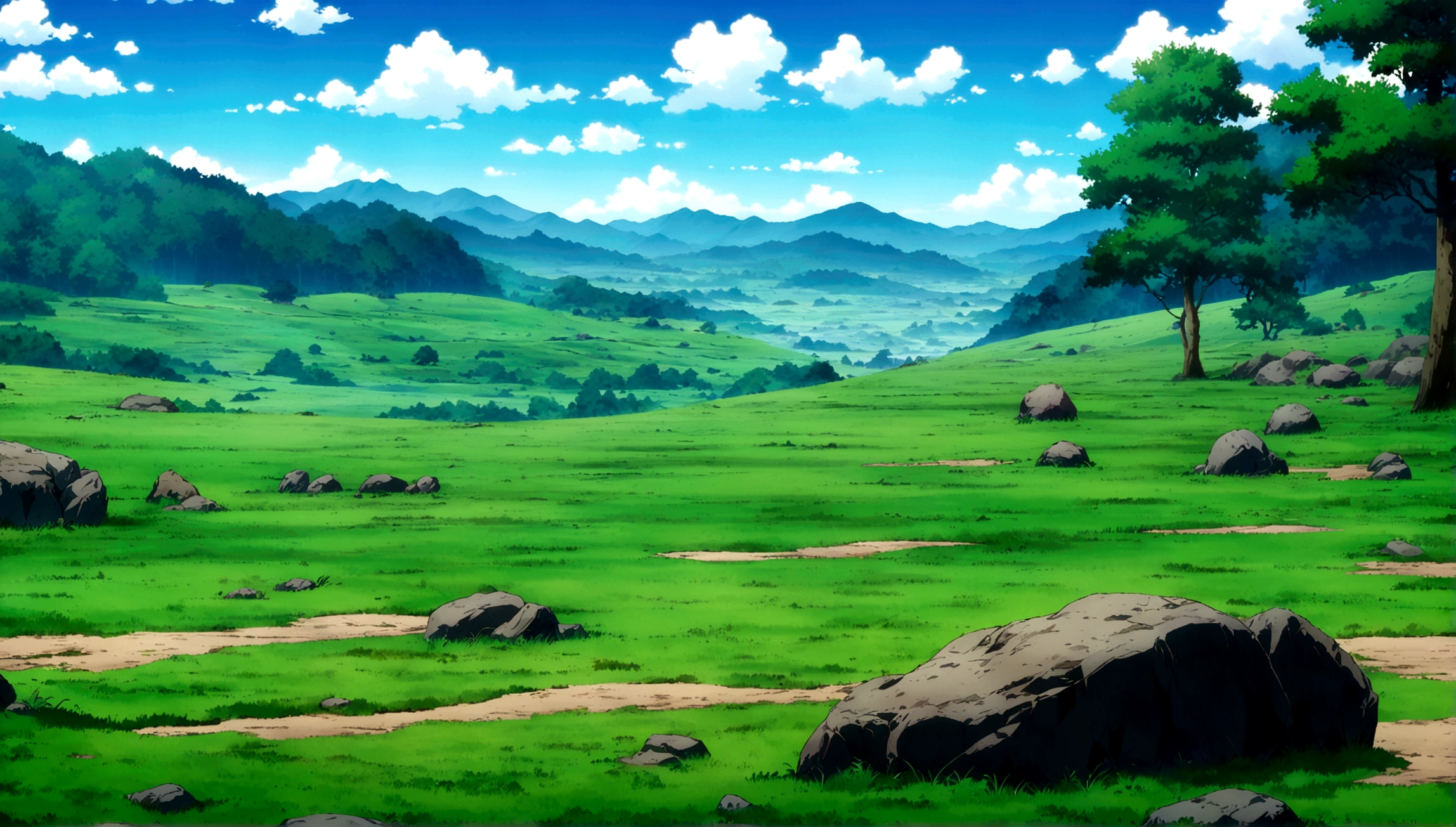 anime - style painting of a grassy field with rocks, anime countryside landscape, anime landscape, anime landscape wallpaper, anime background art, beautiful anime scenery, anime background, anime beautiful peace scene, anime scenery, anime movie background, anime nature, anime scenery concept art, colorful anime movie background, beautiful anime scene, anime scene, beautiful landscape background