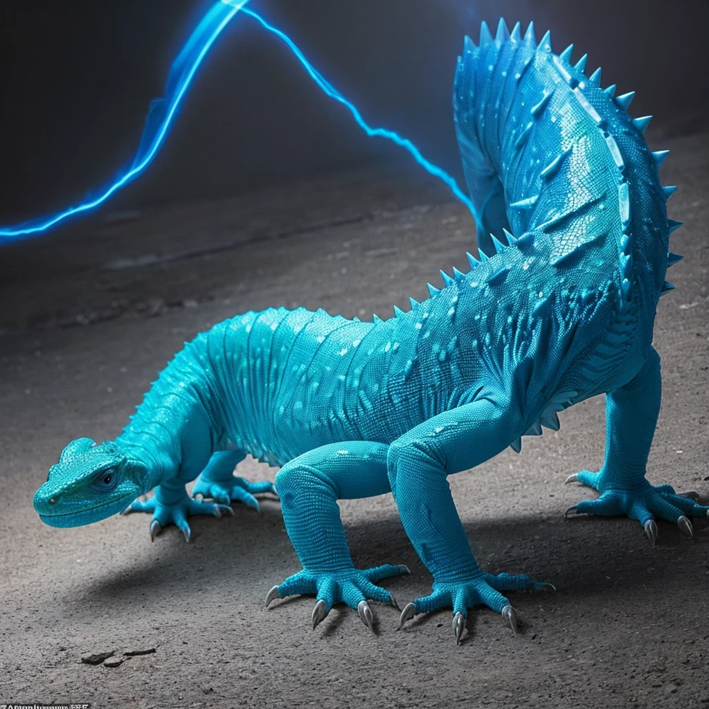 Lizard2Make it walk on its feet, give it spikes on its back, and let it spit blue beams