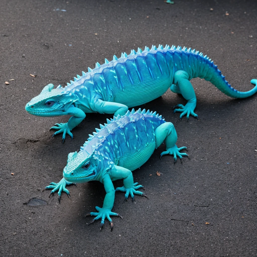 Lizard2Make it walk on its feet, give it spikes on its back, and let it spit blue beams