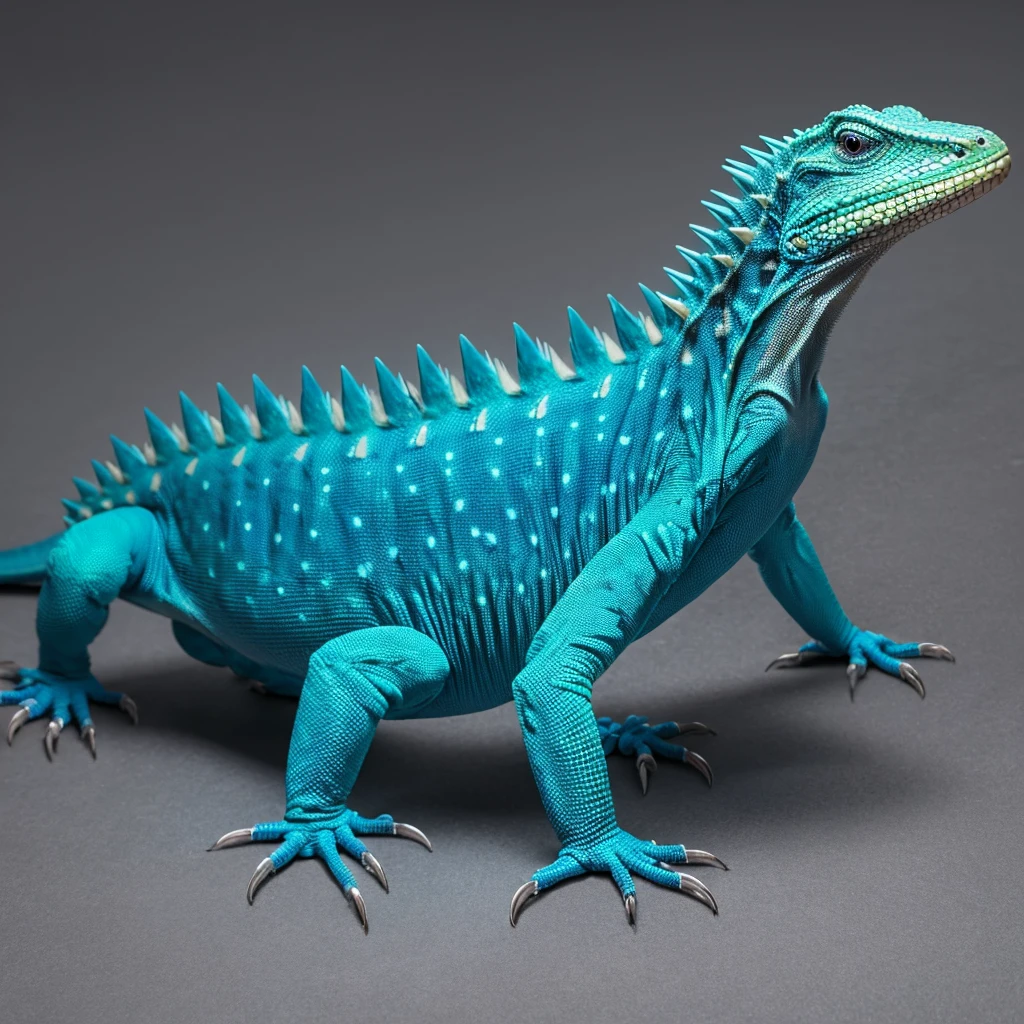 Lizard2Make it walk on its feet, give it spikes on its back, and let it spit blue beams