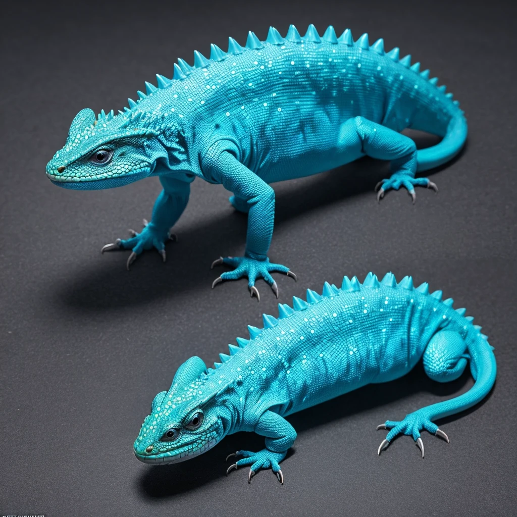 Lizard2Make it walk on its feet, give it spikes on its back, and let it spit blue beams