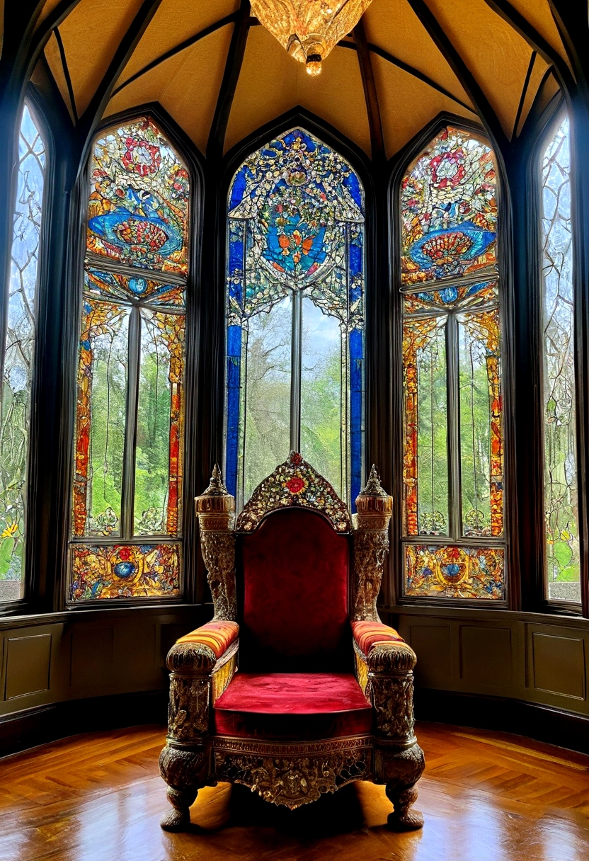 The Queen&#39;s Throne，Tall and spacious，Glass Windows