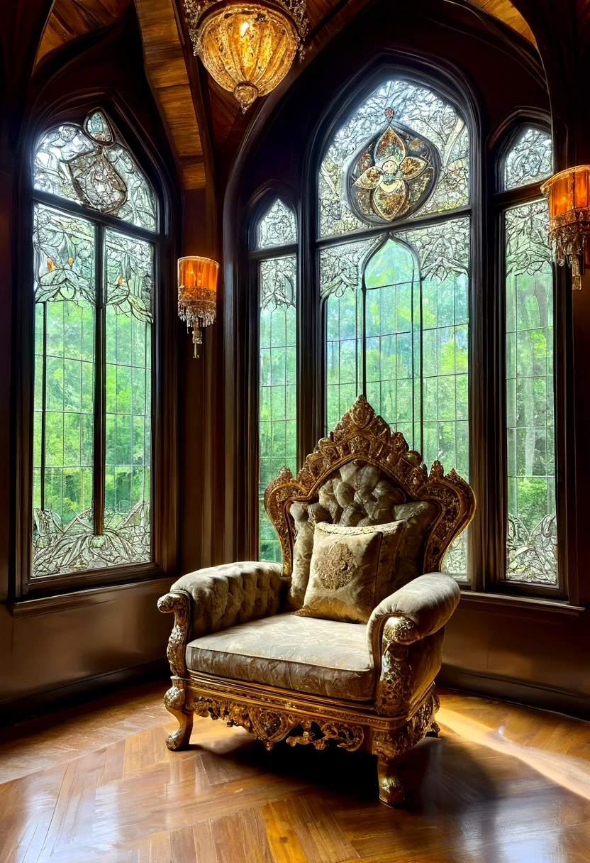 The Queen&#39;s Throne，Tall and spacious，Glass Windows