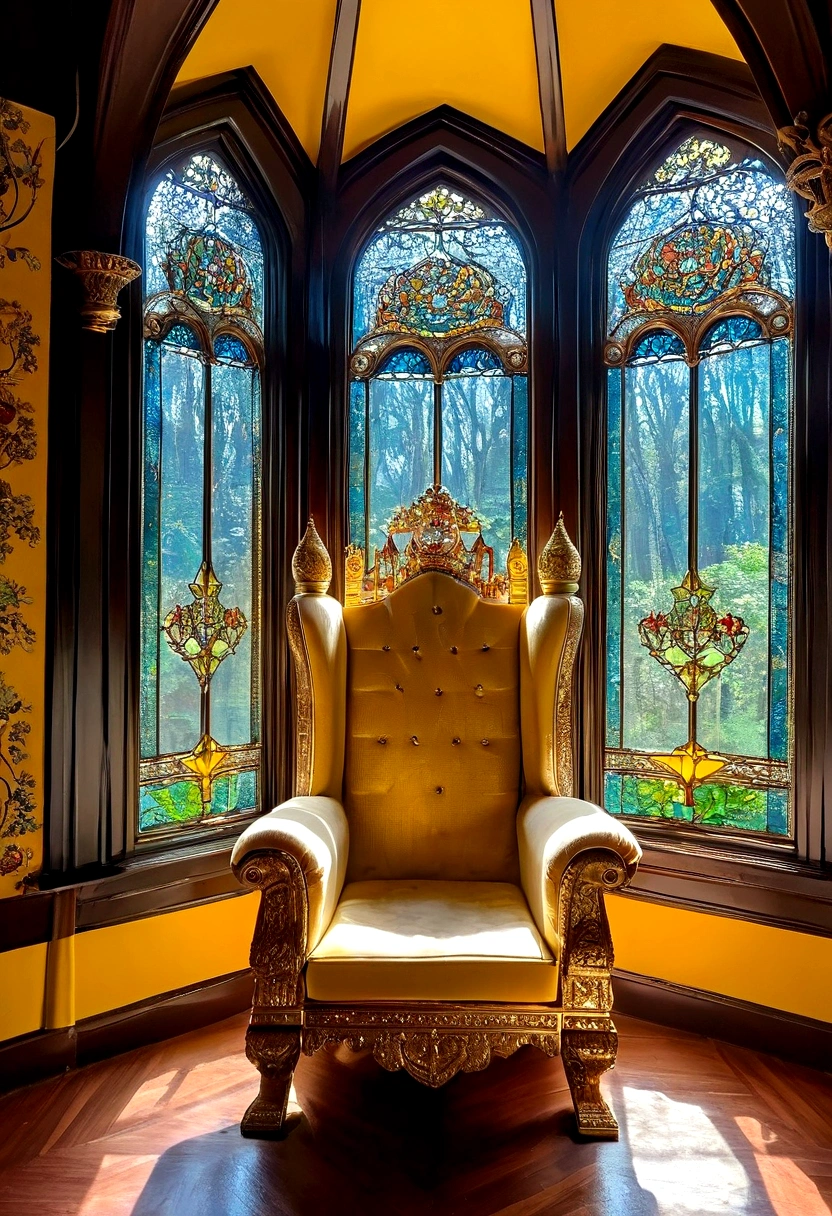 The Queen&#39;s throne，Tall and spacious，Glass Windows
