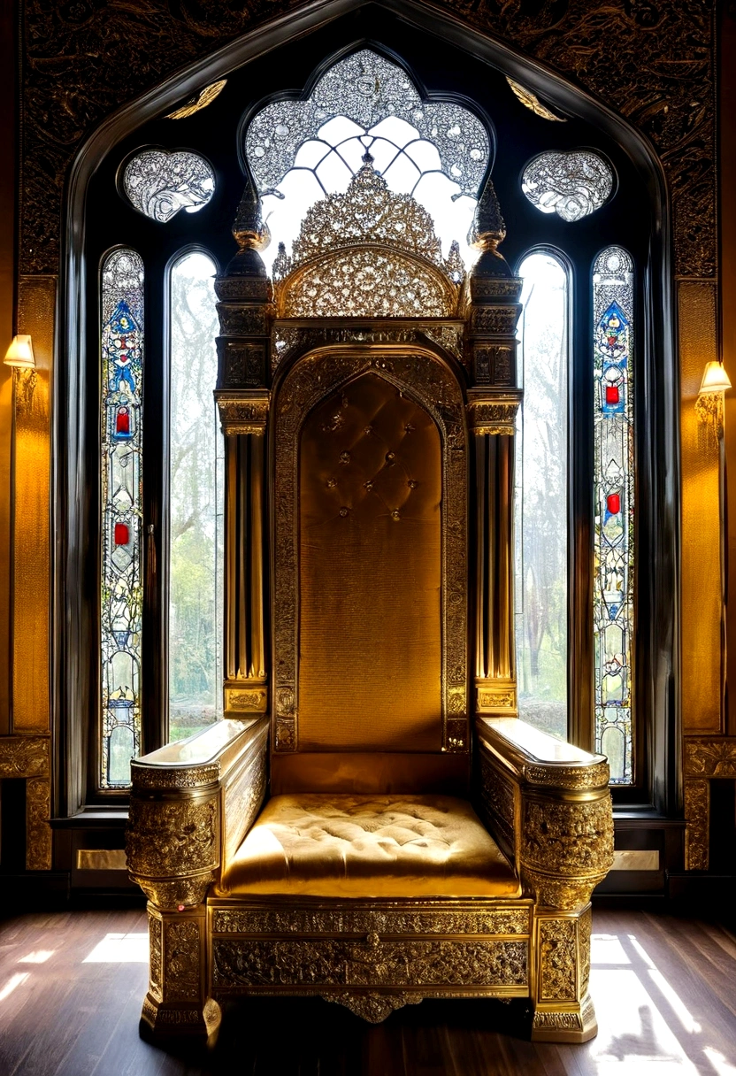 The Queen&#39;s throne，Tall and spacious，Glass Windows