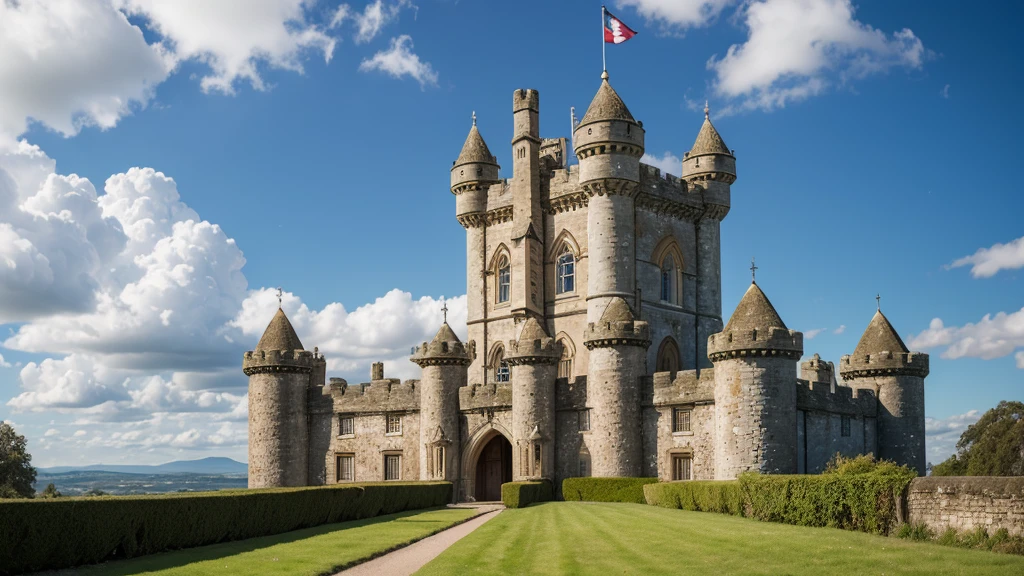 victoria, castle, sky, cloud, classic, retro