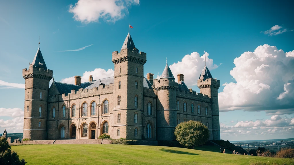 victoria, castle, sky, cloud, classic, retro