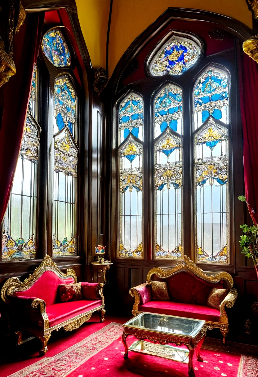 palace，The Queen&#39;s throne，Tall and spacious，Glass Windows