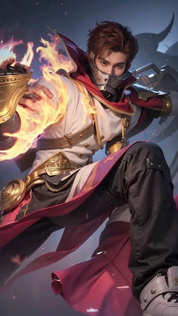 Handsome boy, best quality, photo, 4k,looking at viewer,full body,wear platinum armor,