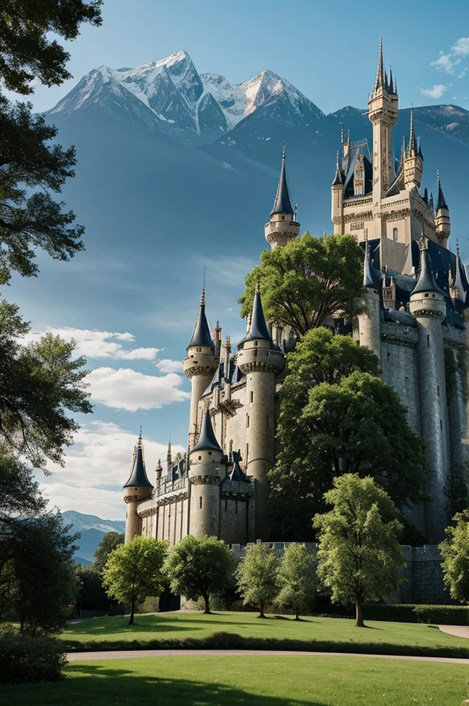 A big castle and the background is a toxic area 