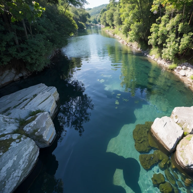 clear river water