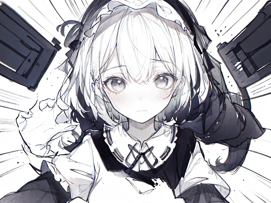 In a dark haunted house, fear , It's muggy , steamy , rabbit ear girl , (holding back pee) , Disarray of clothing