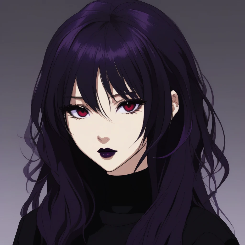 female girl, attractive, horror anime, scary but beatiful