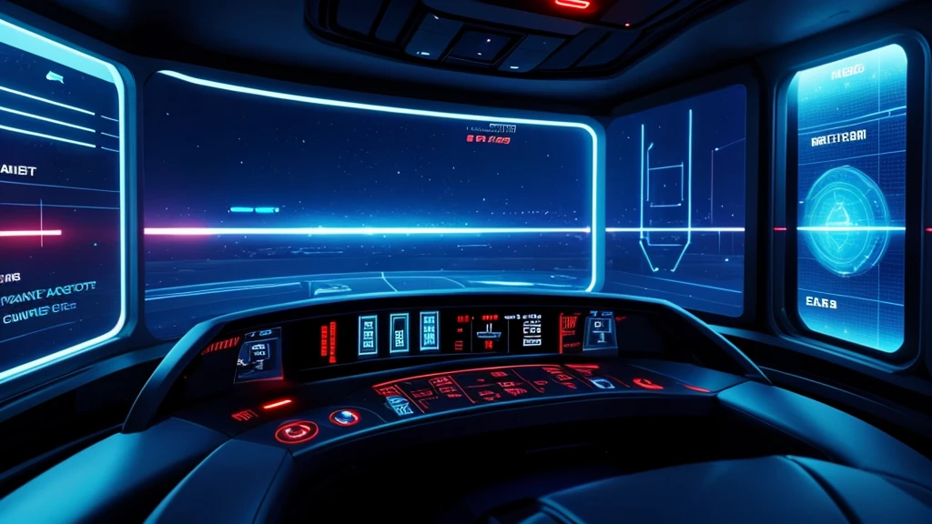 Futuristic HUD screen scifi movie