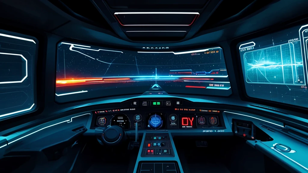 Futuristic HUD screen scifi movie