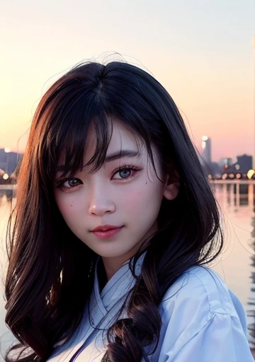 High resolution, (8K, RAW Photos, 最high quality, masterpiece:1.2), (Realistically, Photorealistic:1.8), Super detailed, (Highly detailed skin:1.2), Perfect soft lighting, high quality, Film Grain, One girl, Medium to long hair, Dynamic Pose, smile, View your viewers, Asian Girl, Chinese Girl, eyelash, eye shadow,