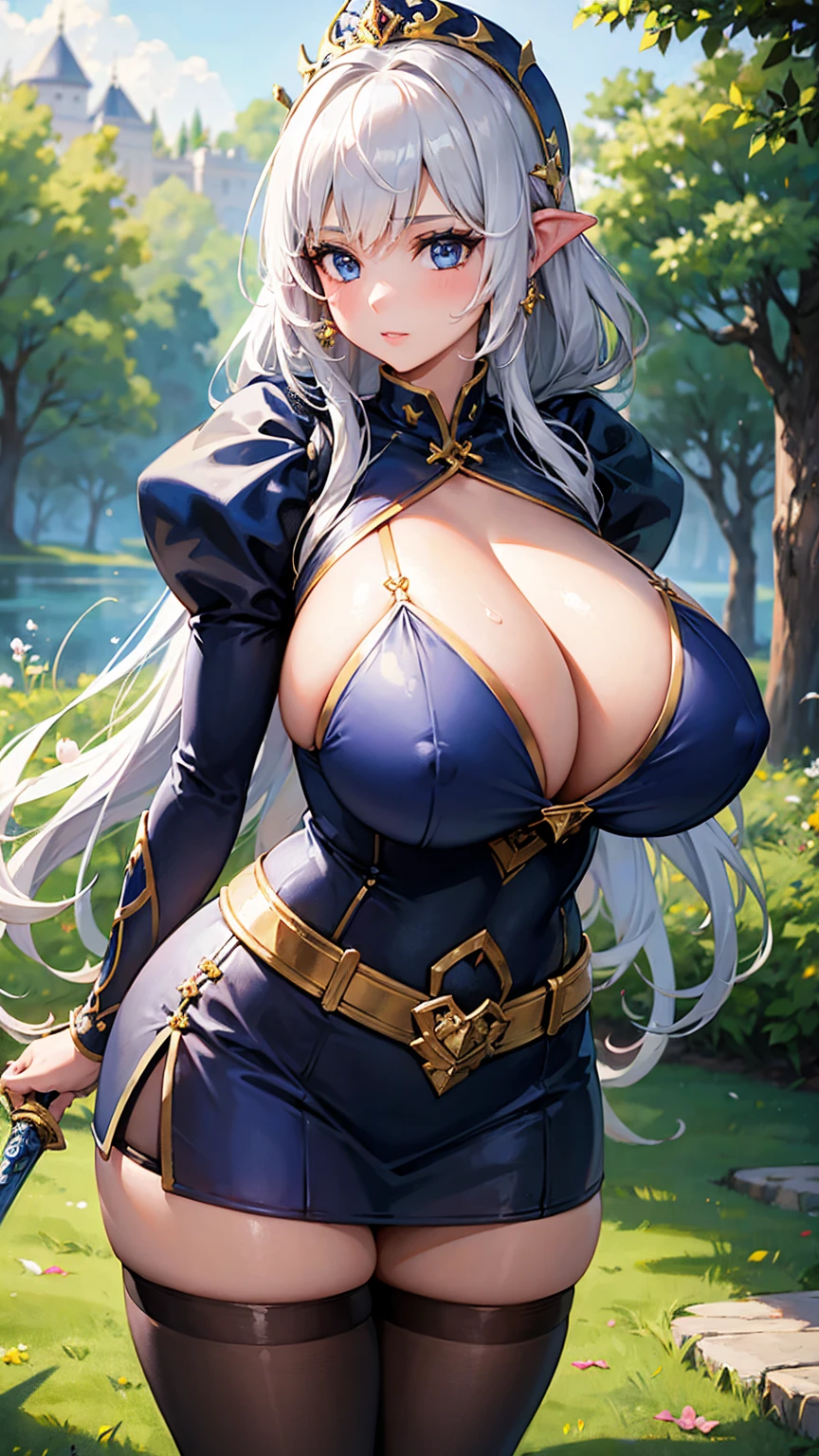 1girl,huge tits,princess knight,have a sword,fantastic,masterpiece,8K