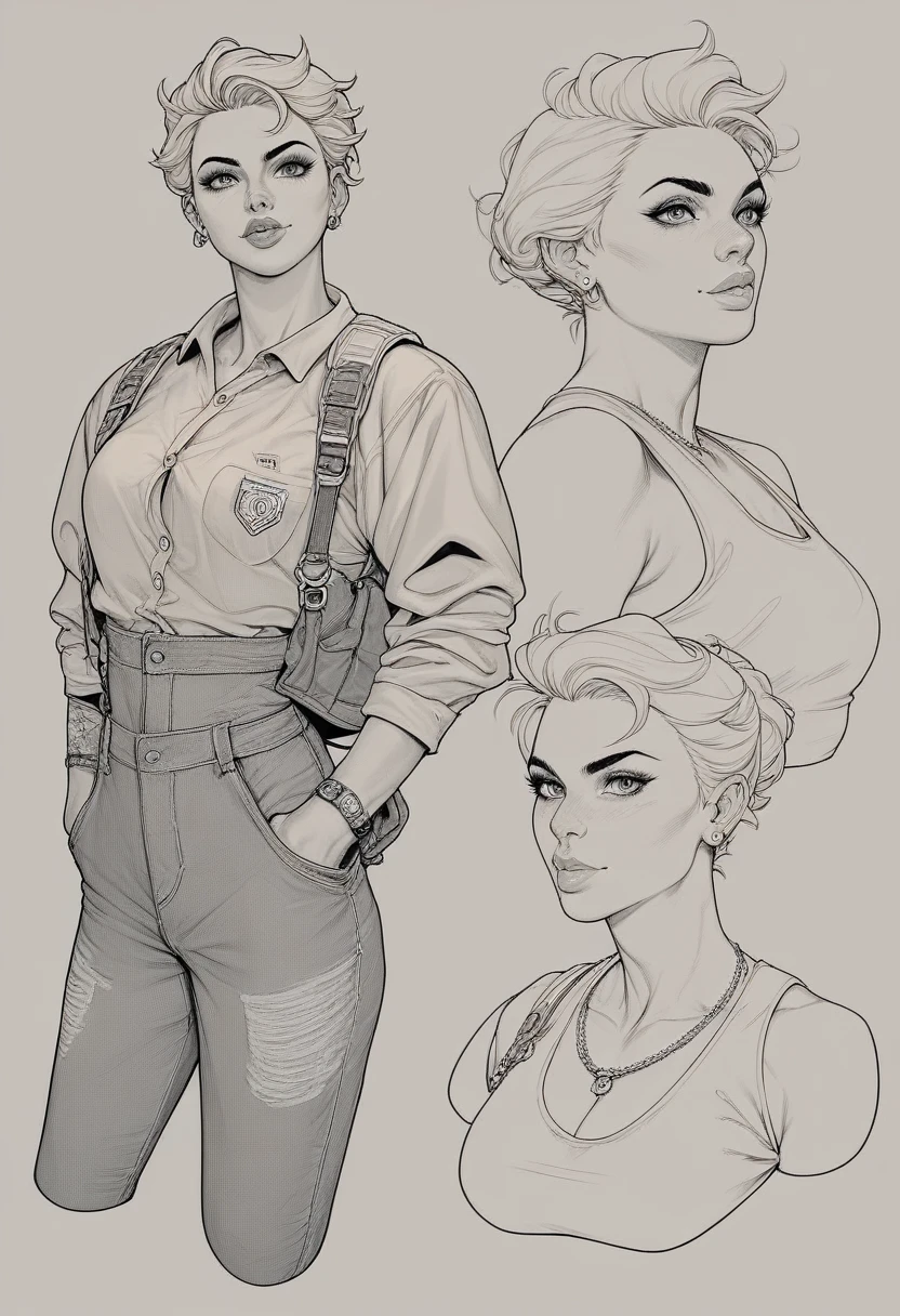 (Sonya Blade),((Character design sheet)), environment Scene change, (((Masterpiece:1.4))), (Very detailed: 2), (Beautiful: 2), (giant breast:1.5), ( blonde hair: 1.6),((Masterpiece)), Highly detailed, Perfect, (A soldier's black bikini hangs'uniform:1.6), ((Cool color palette:1.3)), (full body view), ((full - body:1.7)), (Bimbo:1.4),