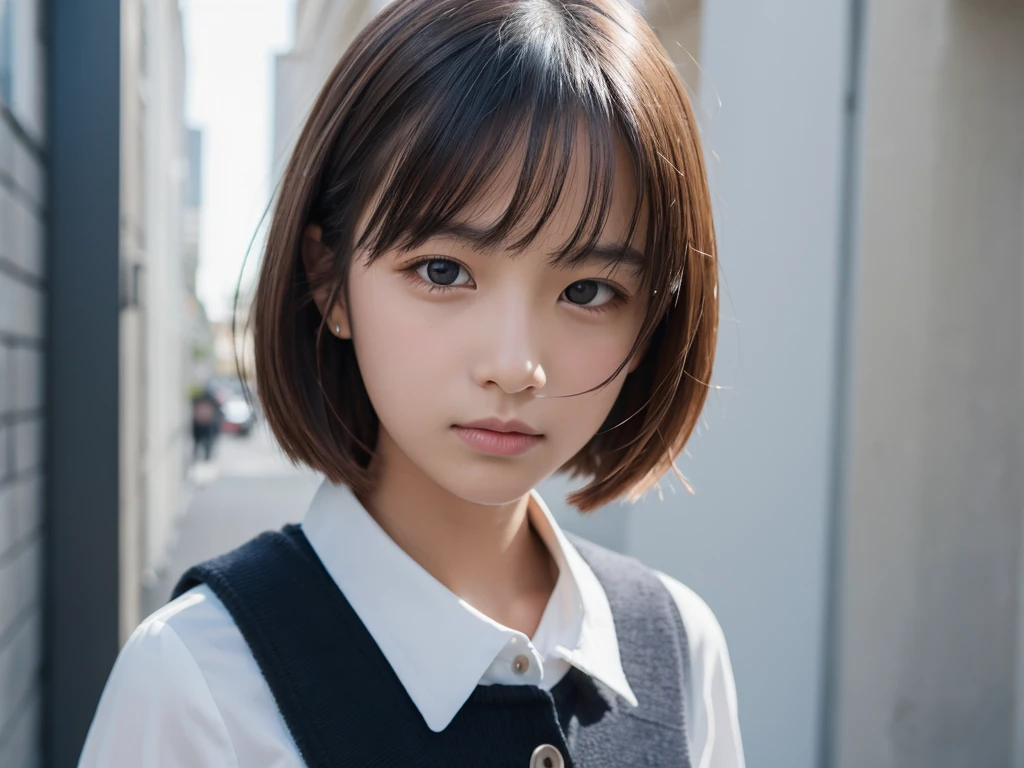 A girl with a collar  
