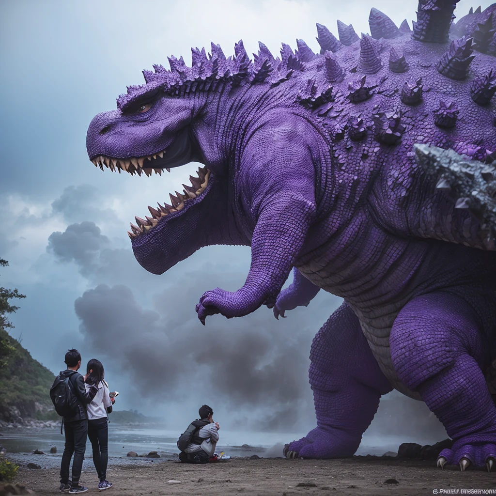 Draw a Purple Godzilla