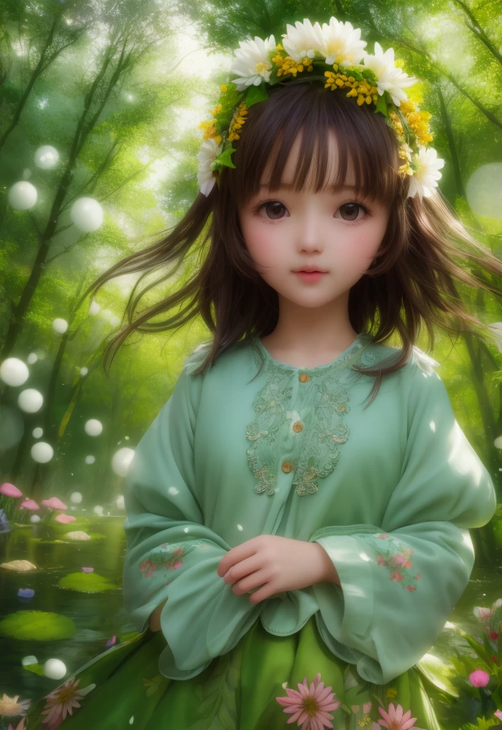 girl in a forest with floating flowers, river, puffy, puffy cheeks, cute,
vibrant colors, colorful art style,
soft lighting, soft shadows, detailed textures, dynamic lighting,
nice hands, perfect hands,