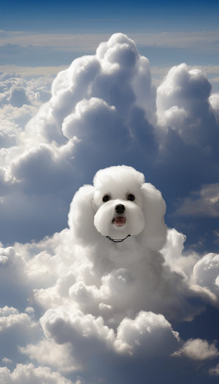 CloudAIA A dog made of cloud material