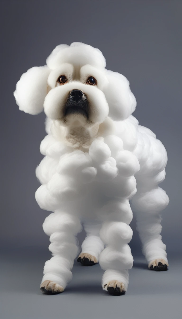 CloudAIA A dog made of cloud material